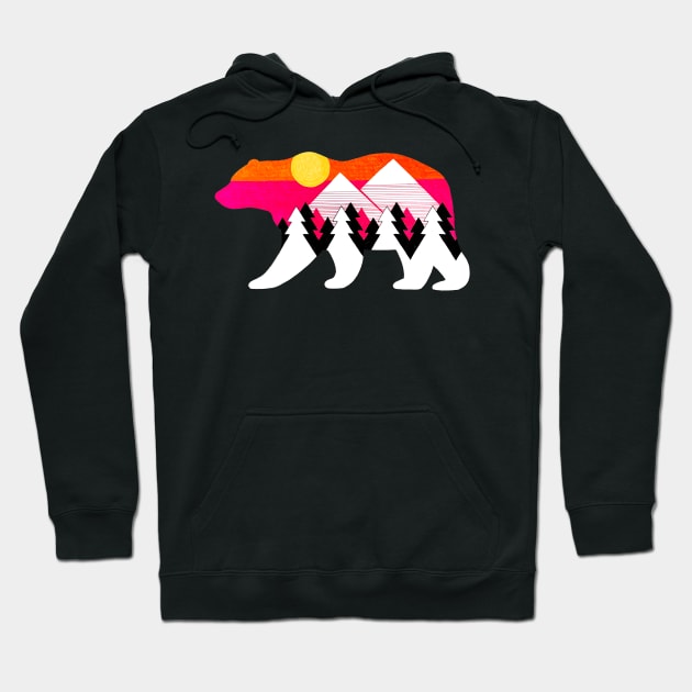 California Wild Bear Hoodie by mijumiART